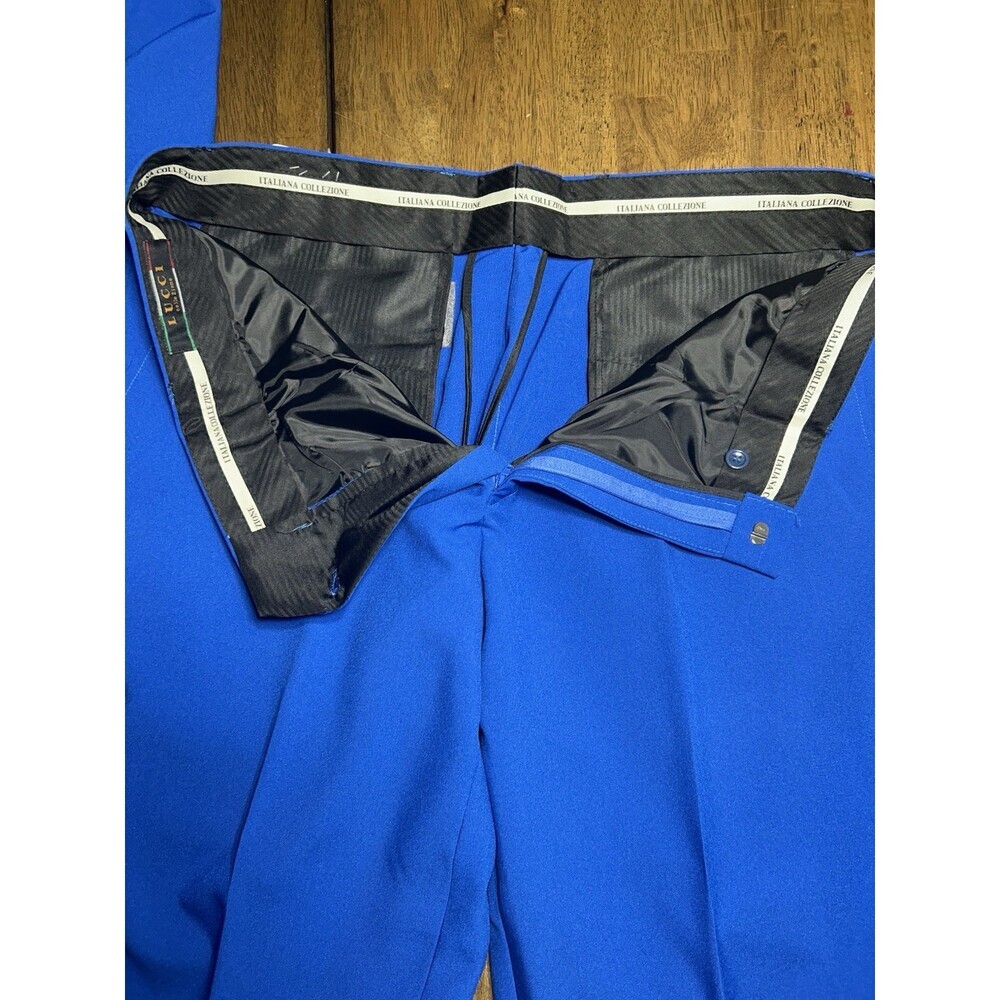 Lucci Suit NWT Sz 48L. Royal Blue, Pants Are 42x 48 Unhemed. Made In Italy - Picture 5 of 13